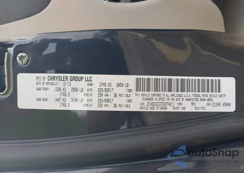 2014 Dodge Grand Caravan Sxt z USA, uszkodzony, nr VIN 2C4RDGCG7ER274211